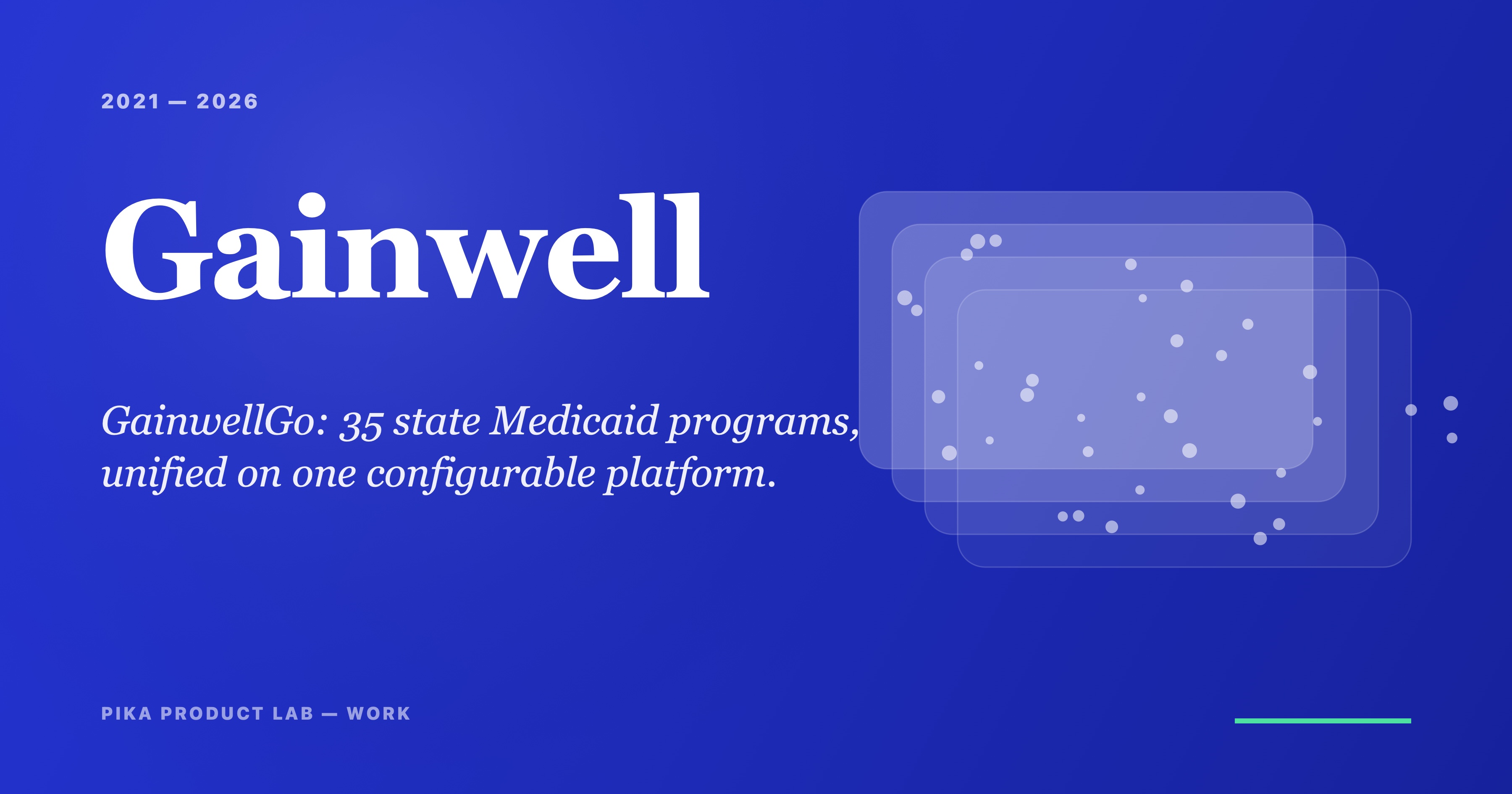 Gainwell, GainwellGo unified 35 state Medicaid programs on one configurable platform.
